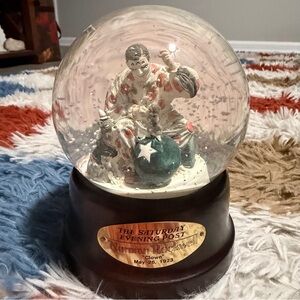 Lotus Norman Rockwell Clown Snow Globe The Saturday Evening Post May 26, 1923